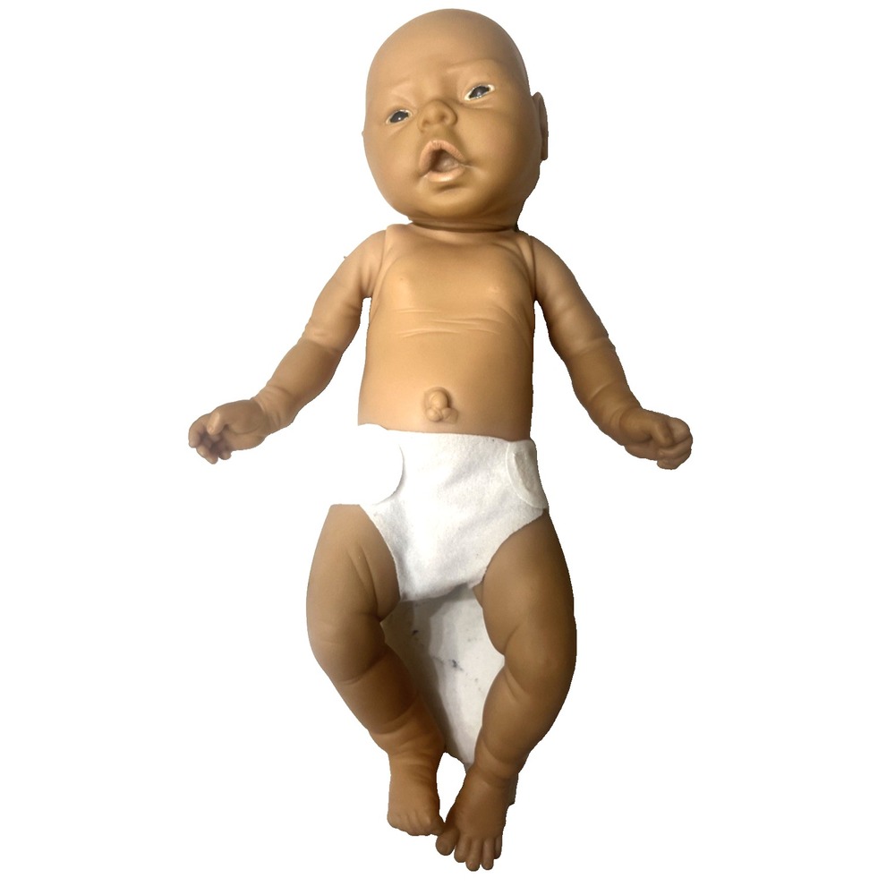Jesmar Newborn Baby Doll Anatomically Correct BOY 17" Realistic Tan Caucasian
